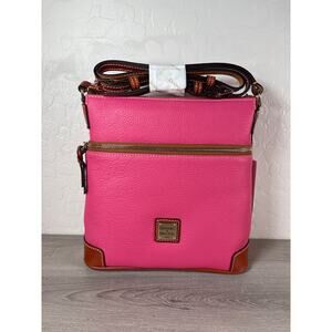 Dooney & Bourke Pebble Grain Crossbody Bag in Hot Pink and Brown New with tags!